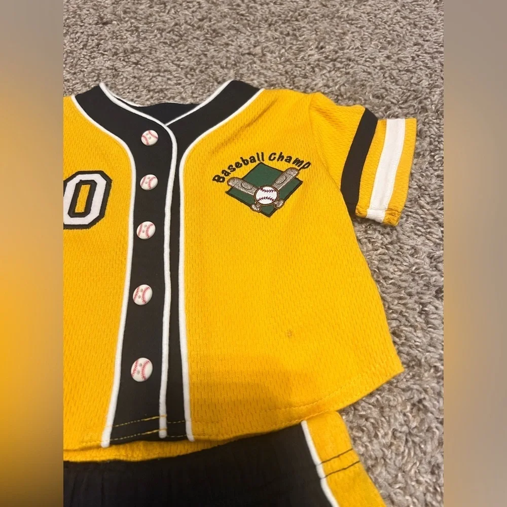 NWT: Vintage Little by Little Two Piece Baseball Set size 3/6 months